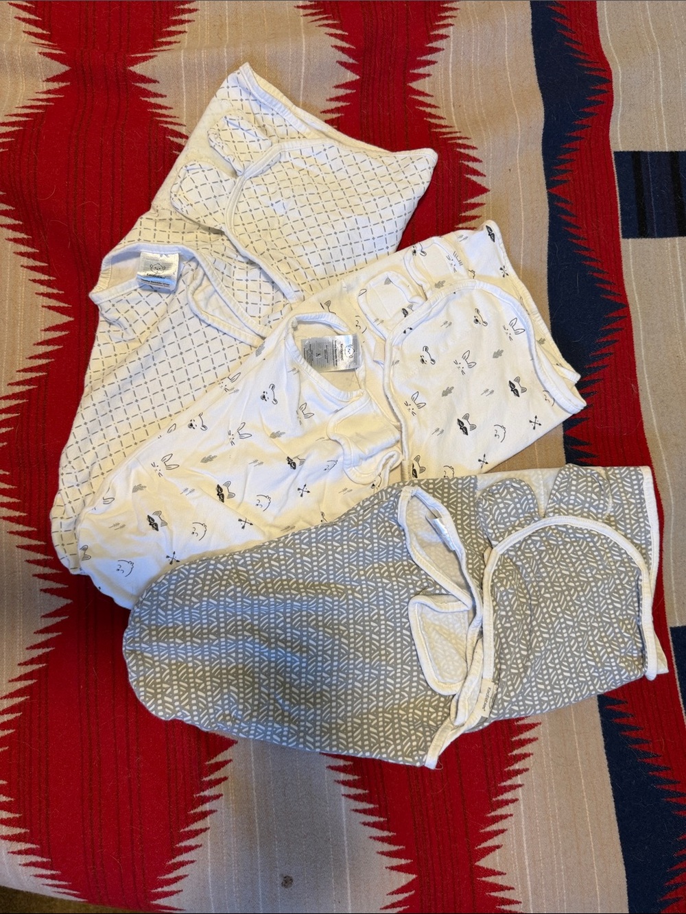 KeaBabies Soothe Swaddle Wrap Patterned Baby Sleep Sacks (3 Pack) 3-6 months